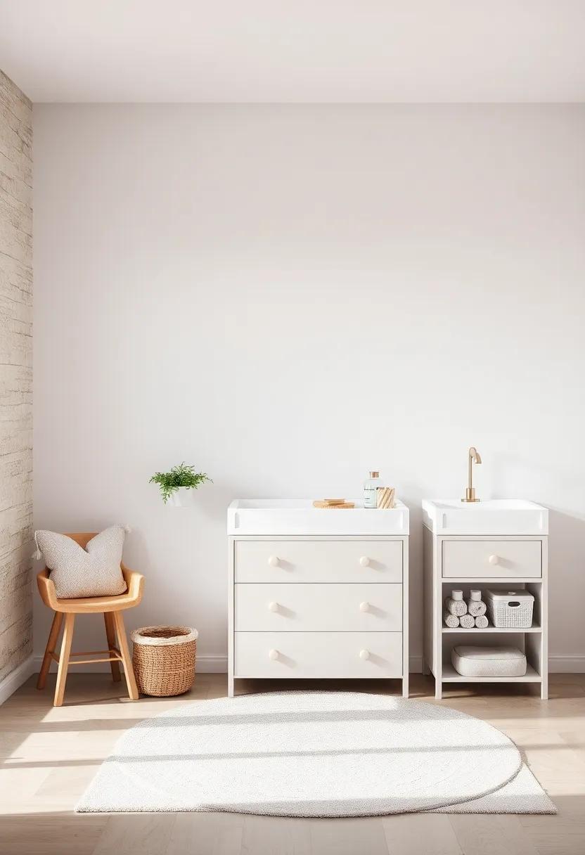 Practical ​Diaper Station:⁤ Create a neatly organized diaper changing station with stylish containers for easy access to necessities