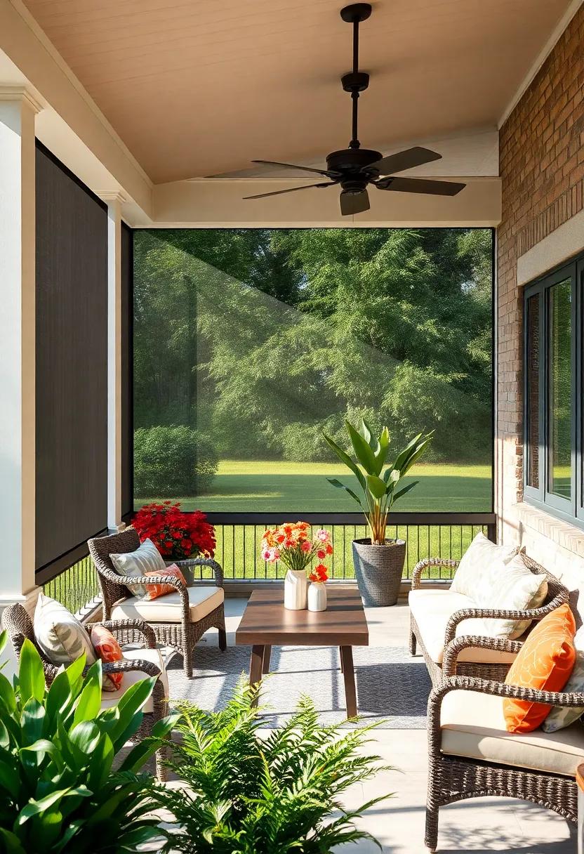 Lightweight Polyester Shade ⁢Screens: Ensure ⁢a⁣ breezy experience with⁢ these lightweight yet sturdy screens that block harmful UV rays ‍while ⁢promoting ⁤airflow, making your porch the perfect retreat