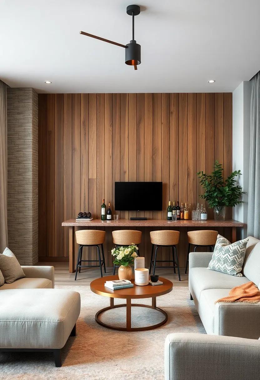 Consider‌ a wooden accent⁤ wall behind your small bar, using‍ vertical planks to create an inviting and⁤ cozy atmosphere