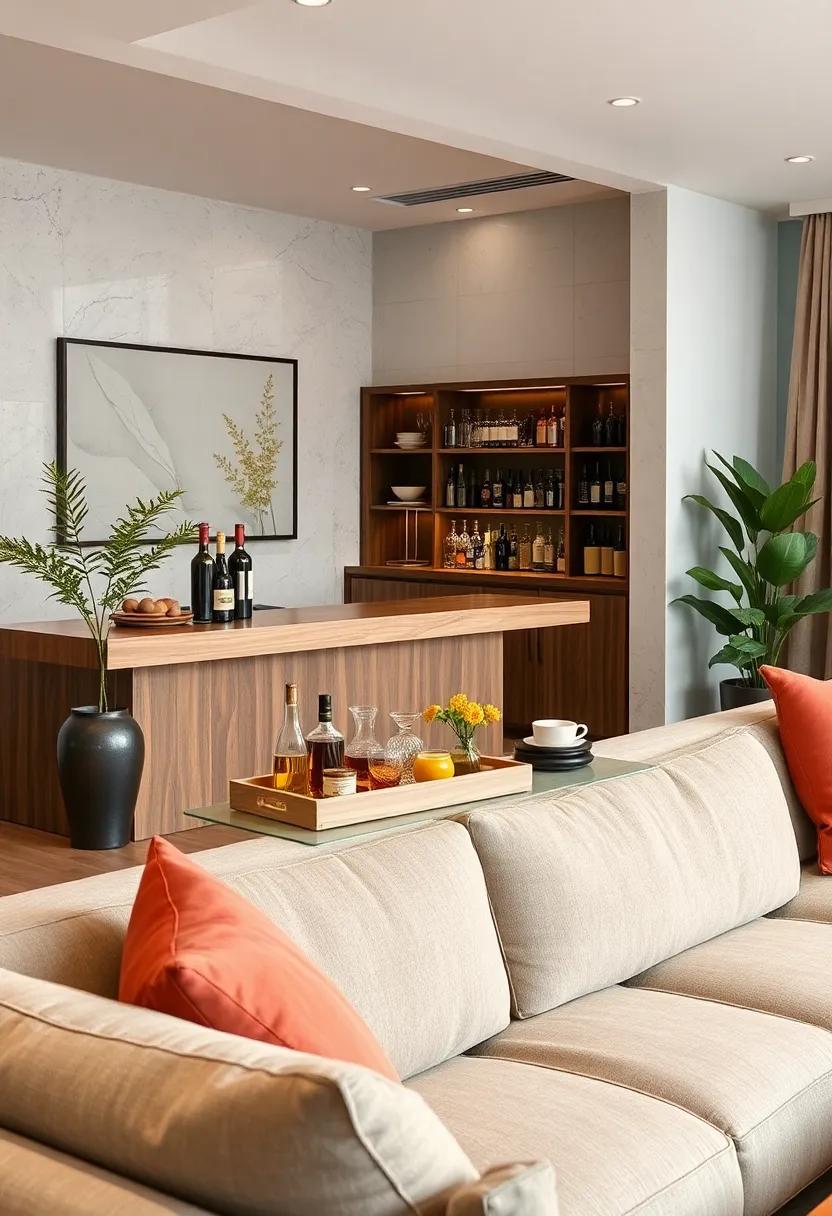 Use‌ wooden trays to organize cocktails and snacks, keeping your⁣ bar area tidy while adding a natural element