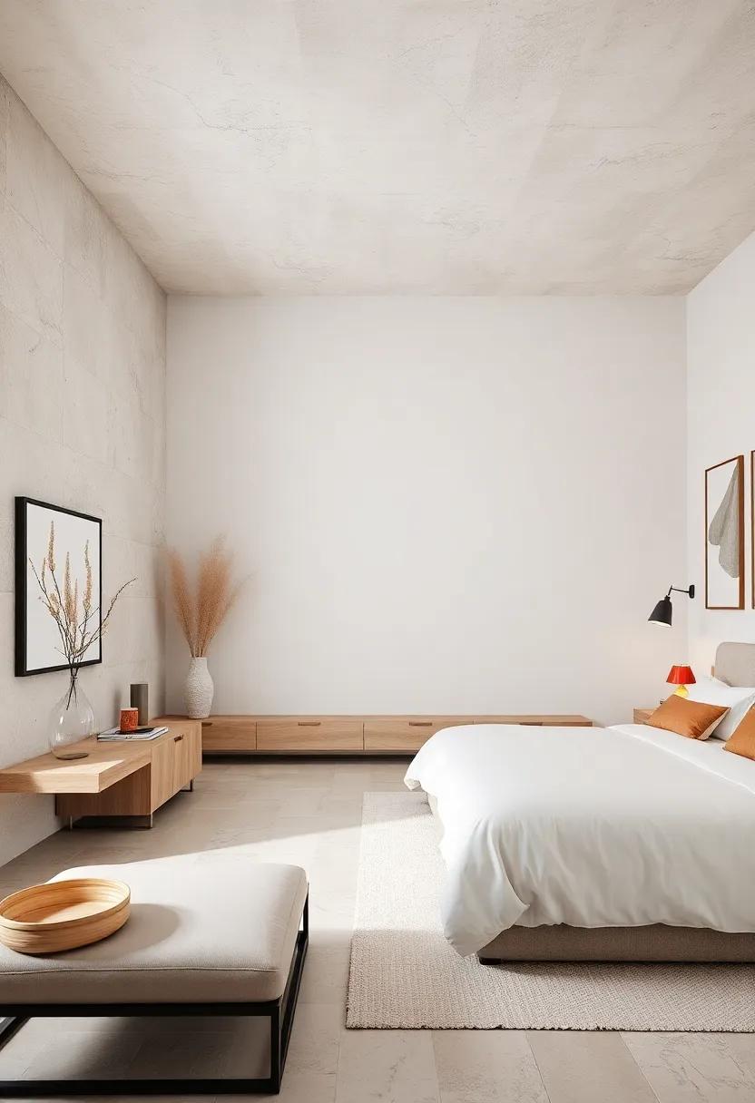 Embrace ‌Minimalism: Discover⁢ how ⁤a minimalist design featuring ‌clean ​lines and a neutral palette can create an ‌airy and peaceful atmosphere in your bedroom