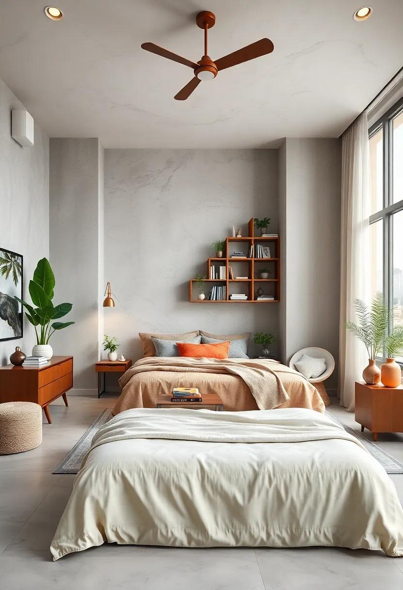 Utilize Vertical Space: Install tall‌ bookshelves or hanging plants to draw the eye upward, enhancing the feeling of spaciousness