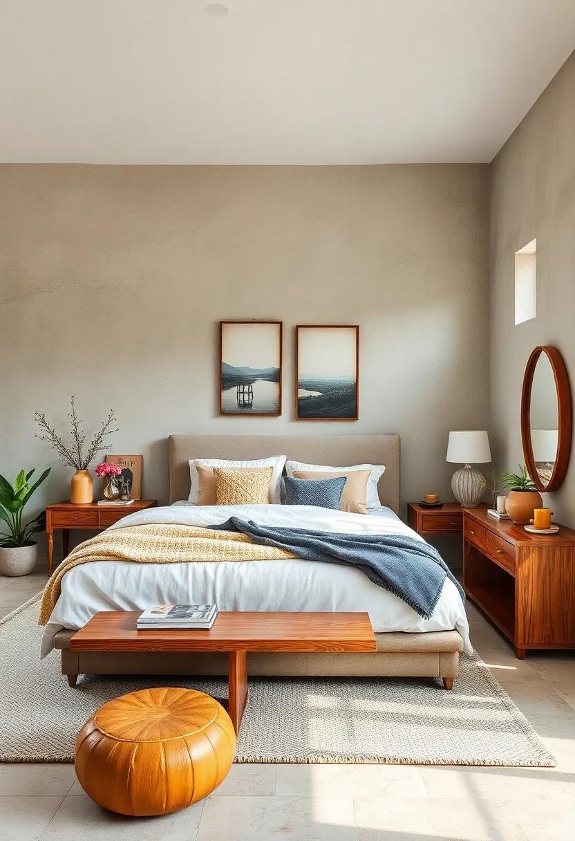 Vintage Accents: Incorporate ⁤vintage finds that tell a ⁣story, such ⁢as rustic nightstands or antique mirrors, adding charm to your serene space