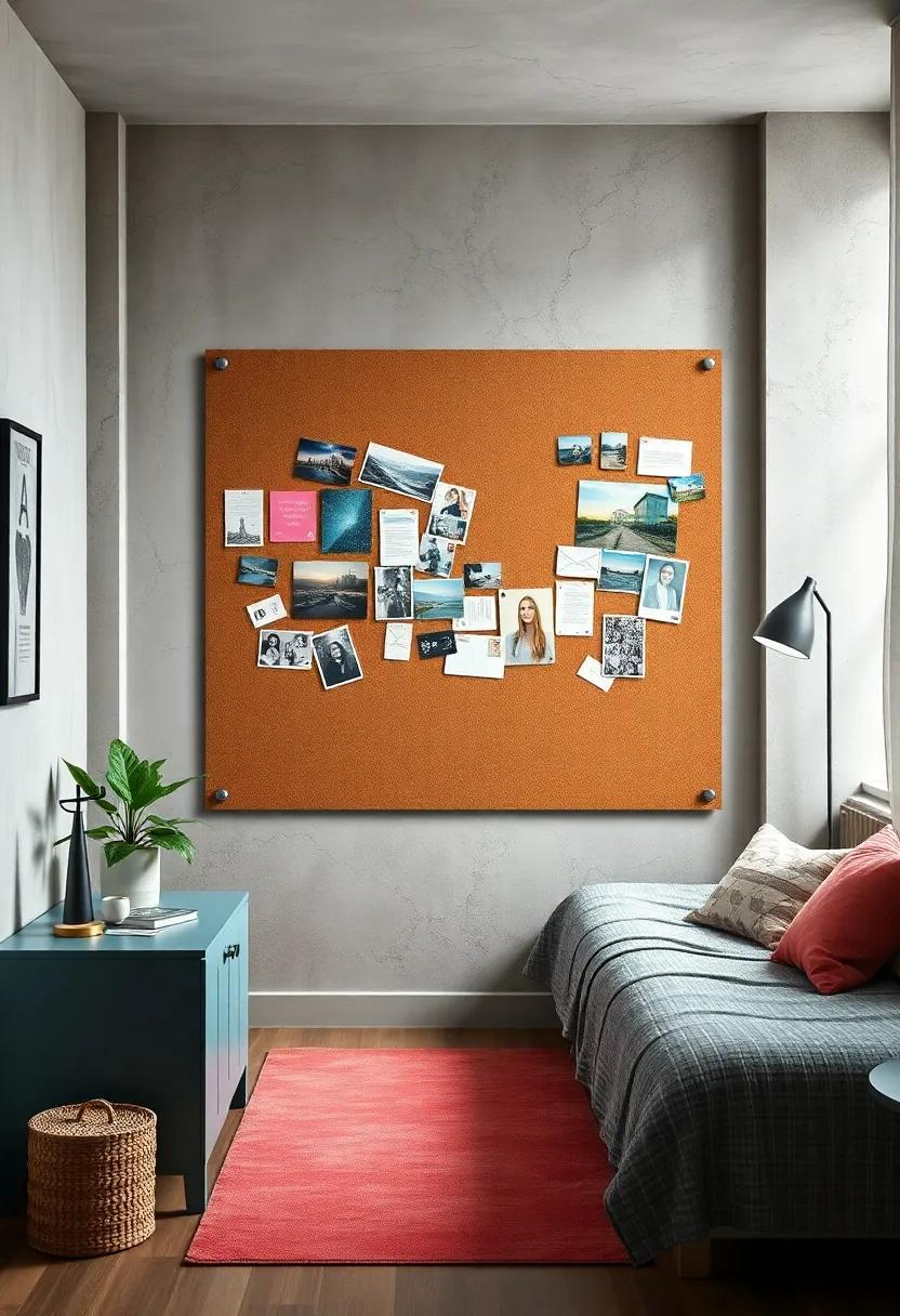 Personalized Corkboard: Turn a simple​ corkboard into a⁤ canvas for your thoughts and⁣ reminders ‌by adding photos, postcards, and meaningful mementos