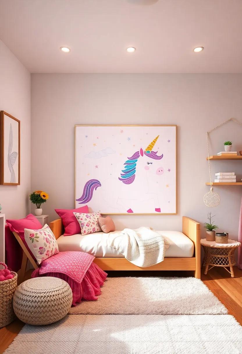 Adorable Unicorn Growth Art: Create‍ artwork using your ⁤little girl’s handprints and footprints to form a unicorn, celebrating her growth in a unique ‌and artistic​ way