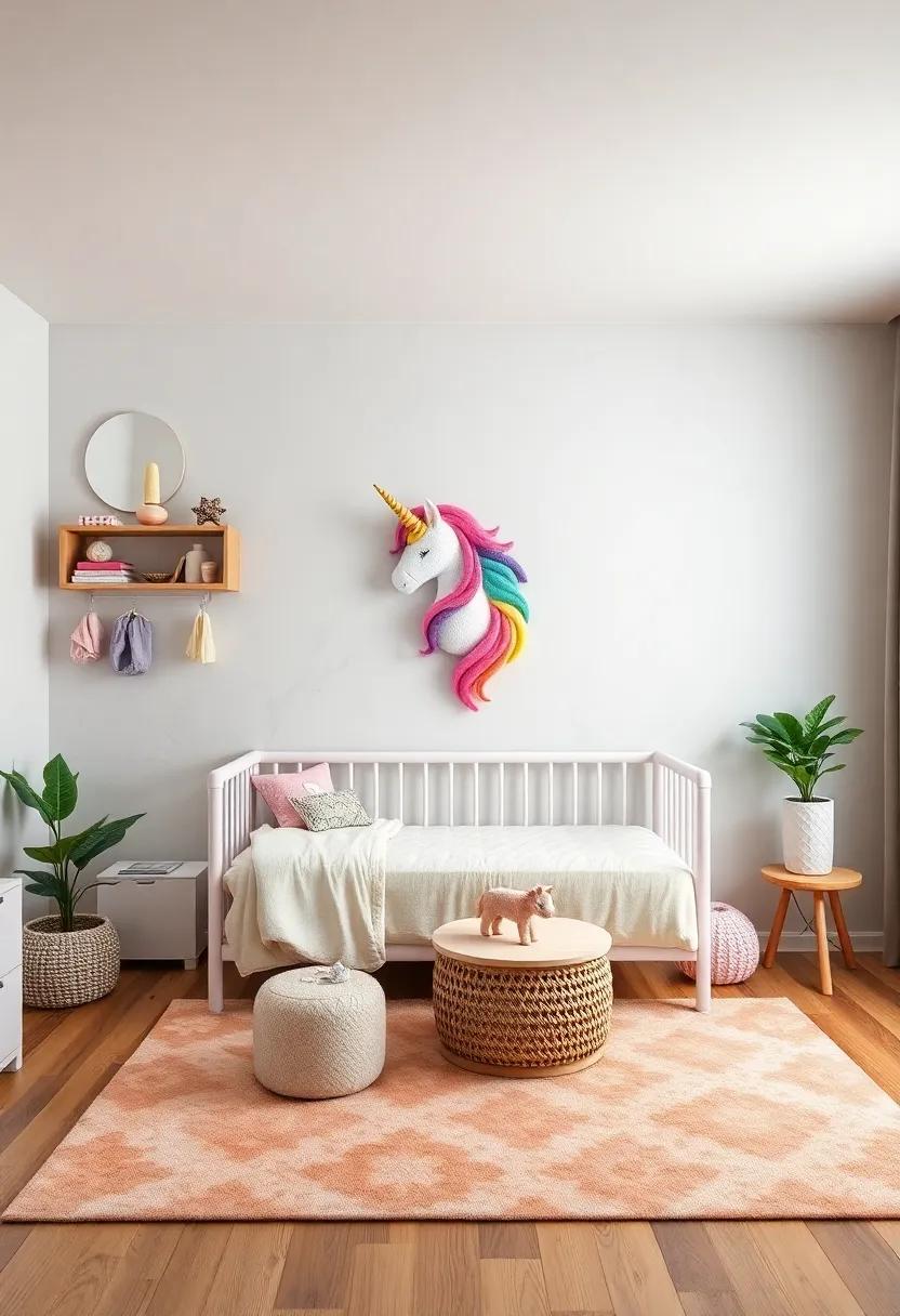 DIY Unicorn Wall Hanging: ⁢Engage in a simple DIY project ⁣by creating a colorful wall hanging⁣ using ​felt or fabric to form a magical unicorn, adding a personal ‍touch to the​ decor