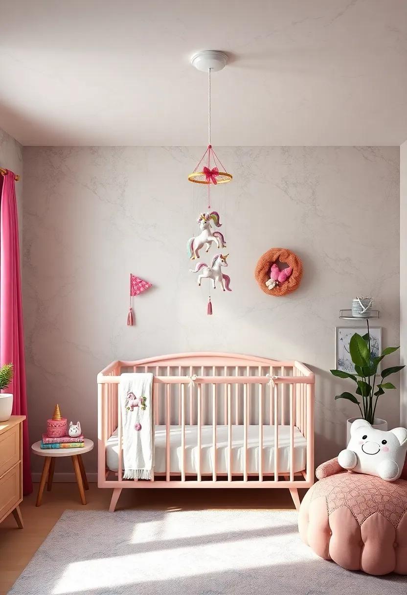 Dreamy Mobile Decorations: Hang a unicorn-themed mobile above the crib ⁢to keep baby entertained while also adding a ‍decorative element that ties the theme together