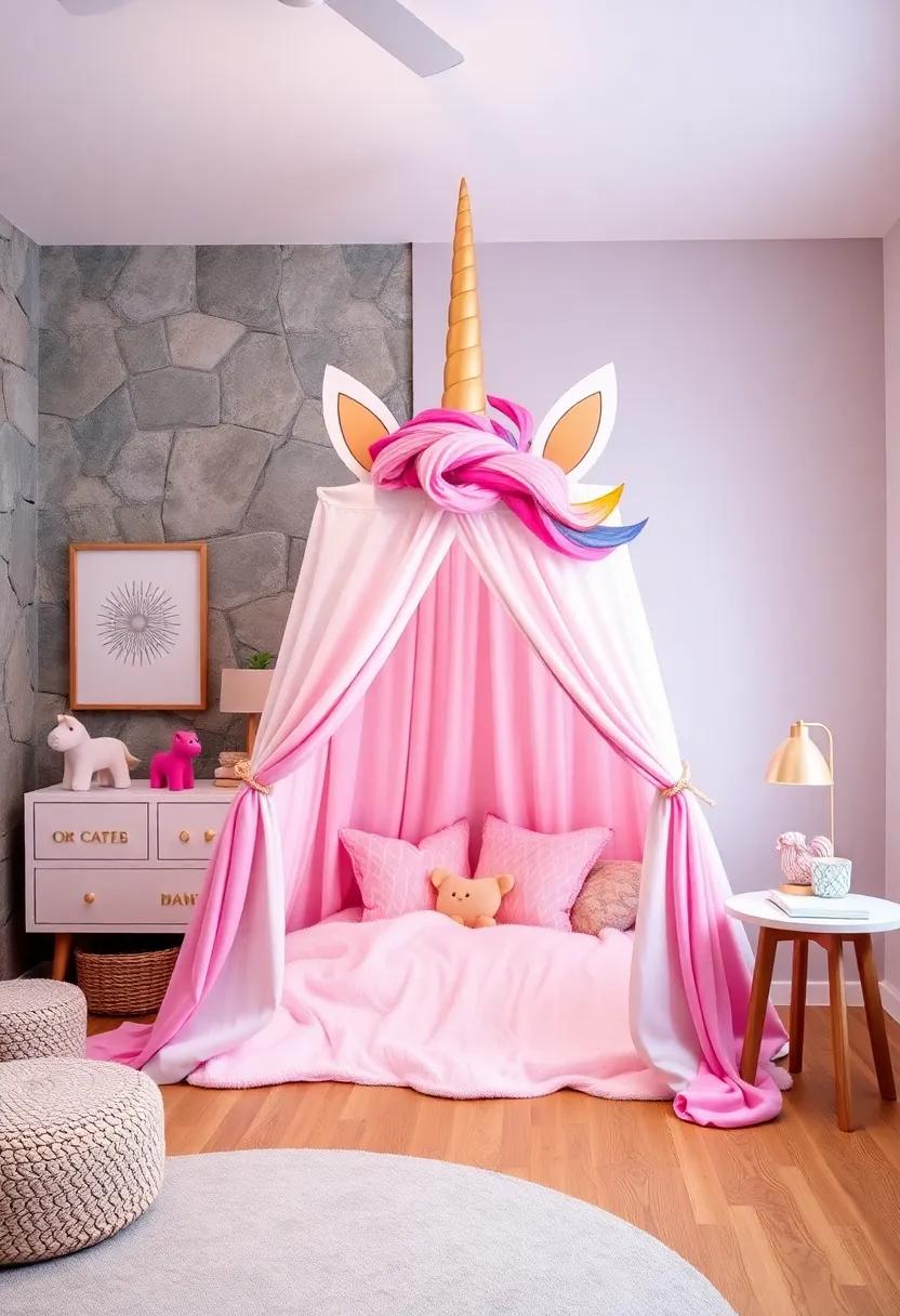 Mythical Unicorn Play Tent: ‍Set up a play tent styled like a unicorn for imaginative play, encouraging storytelling and adventures right in ‌her own ‍enchanted ⁢space