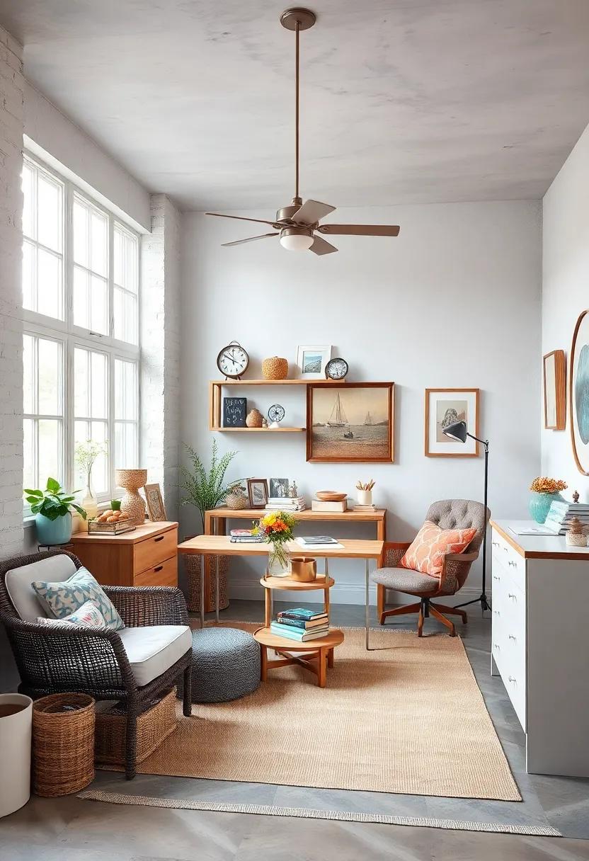 Retro Tech Hub: Combine vintage electronics,​ like a turntable or rotary phone, with modern technology in an office that honors the best ⁢of both ages