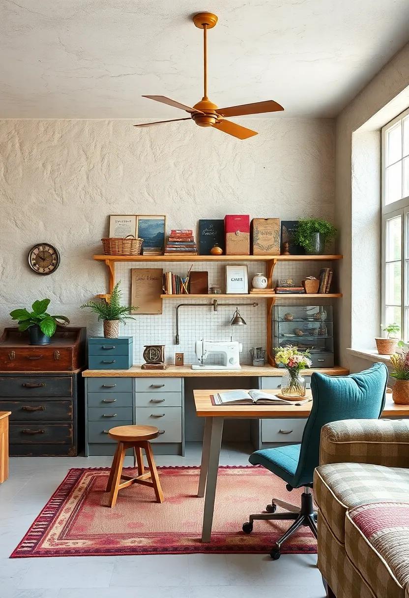 The Creative Crafts Room: Set up a dedicated crafts area with vintage toolboxes, sewing machines, and ⁣organized supplies, inspiring a hands-on approach to creativity