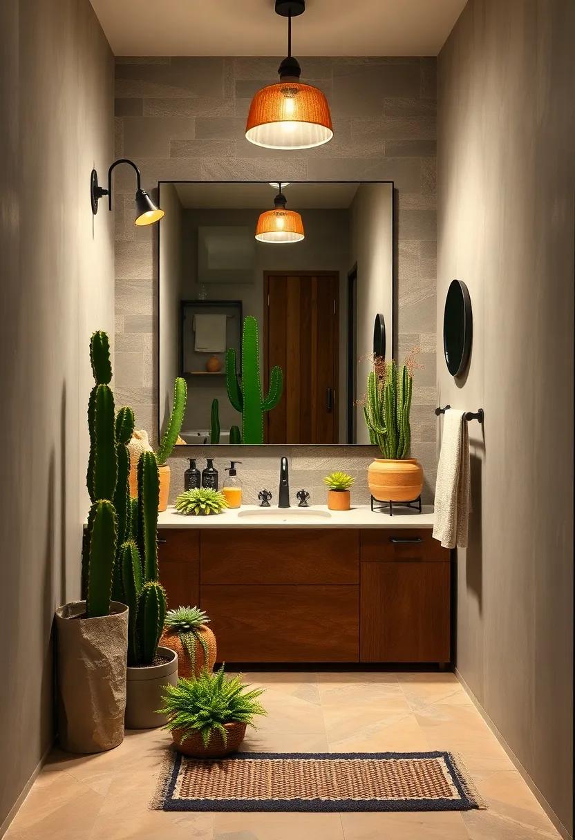 Cactus Decor: Incorporate faux cacti⁣ or real succulents in⁣ your bathroom to bring a bit of the desert indoors, adding life and a laid-back vibe to the ⁤space