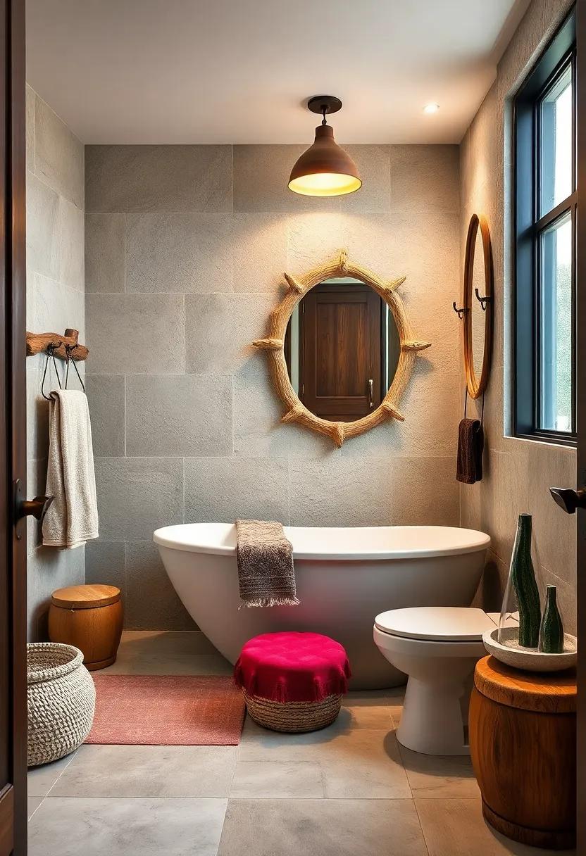 Driftwood Accents:‌ Decorate with driftwood pieces as decorative accents or towel hooks, providing​ a natural touch⁣ that ‍complements‍ the Western theme