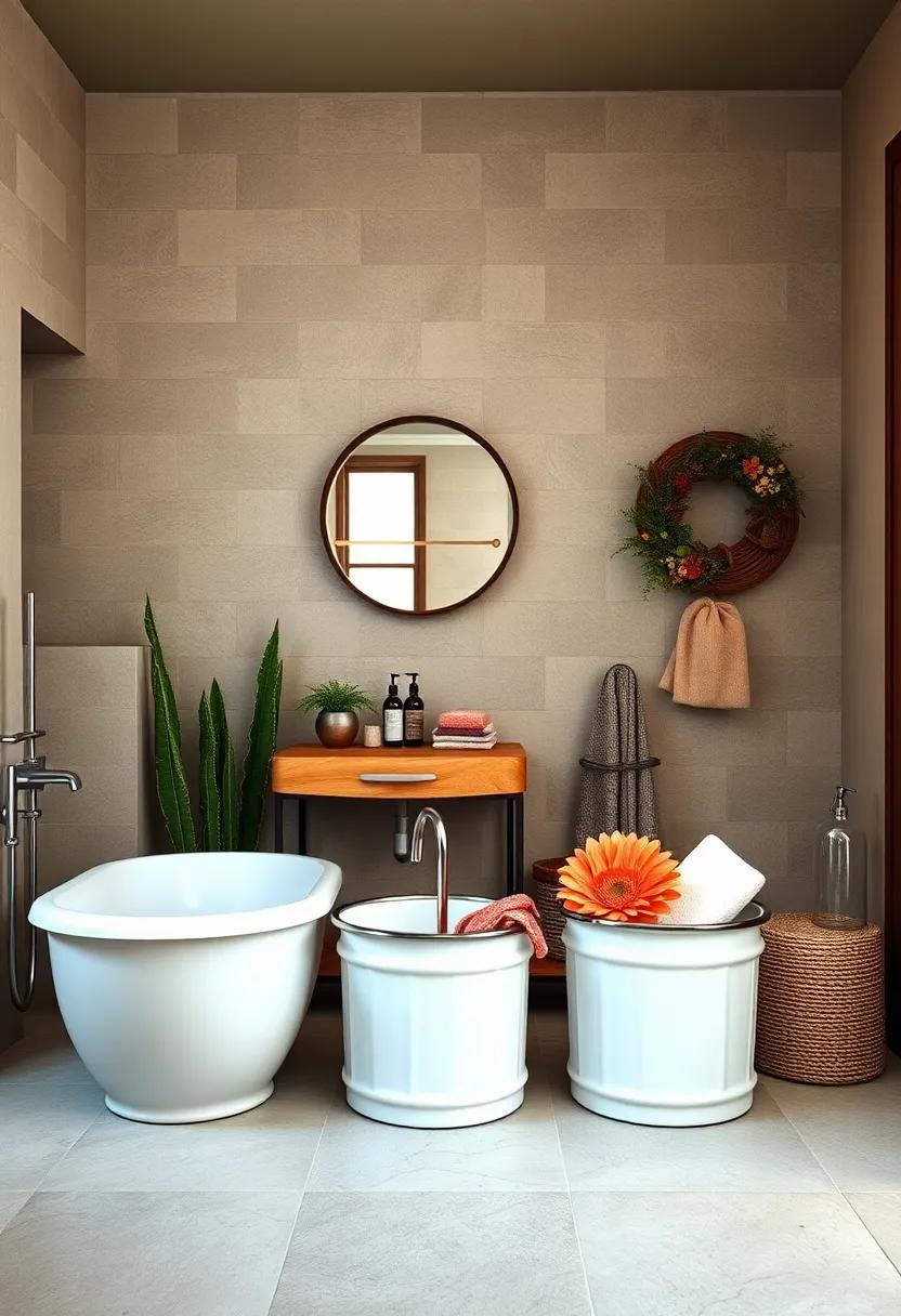 Enamelware⁤ Bins: Use classic enamelware bins for storage,combining vintage ​appeal with functionality as ‌stylish containers for bathroom necessities