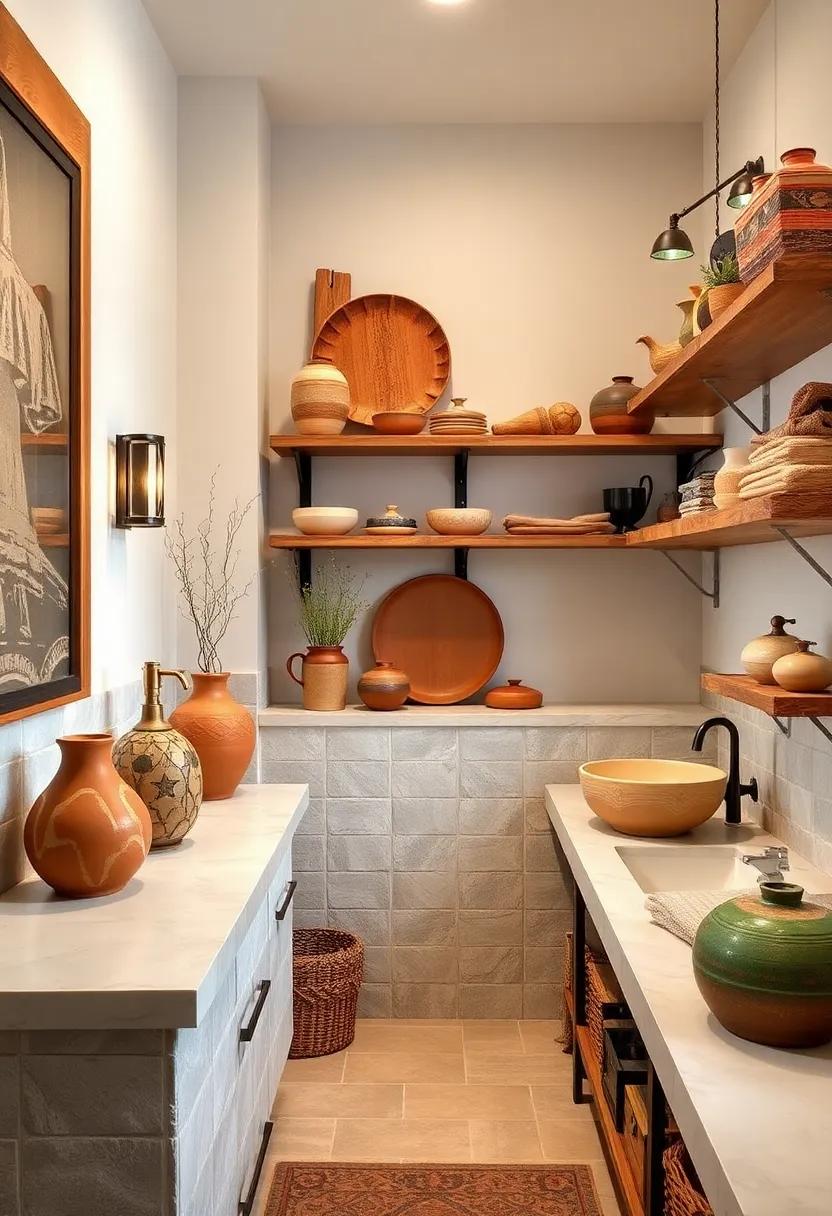 Rustic Pottery Displays: Create an artistic display of handmade pottery on shelves or countertops, reflecting the artisan spirit ​of⁤ the West