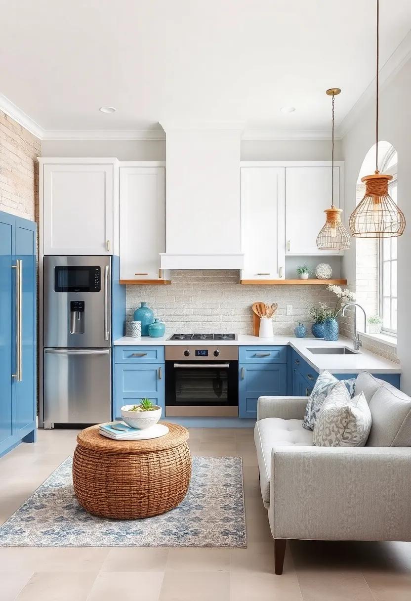 Rustic Meets ​Modern:‌ A Harmonious Blend of White and Blue Styles
