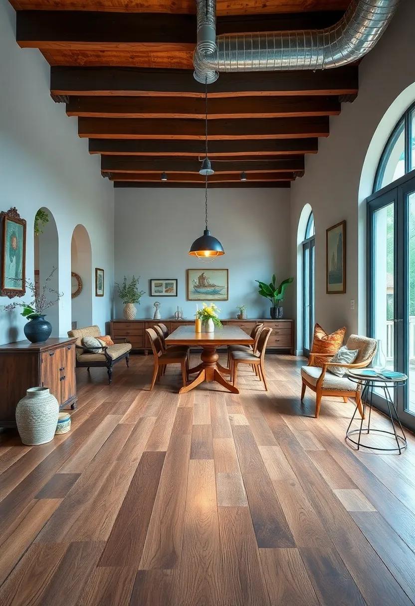 Vintage Vibes: Look ‍for ​antique-style wood ‍flooring that evokes nostalgia and pairs beautifully with‌ vintage dining decor