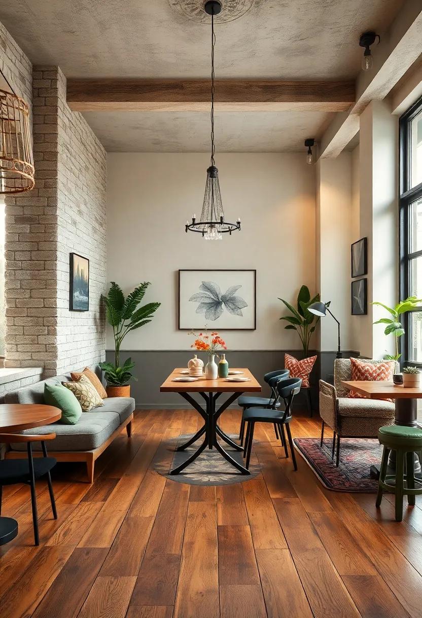 Café-Inspired Layout: Use rustic wooden floors​ reminiscent of a⁢ café for ‍an inviting dining space, perfect for gatherings