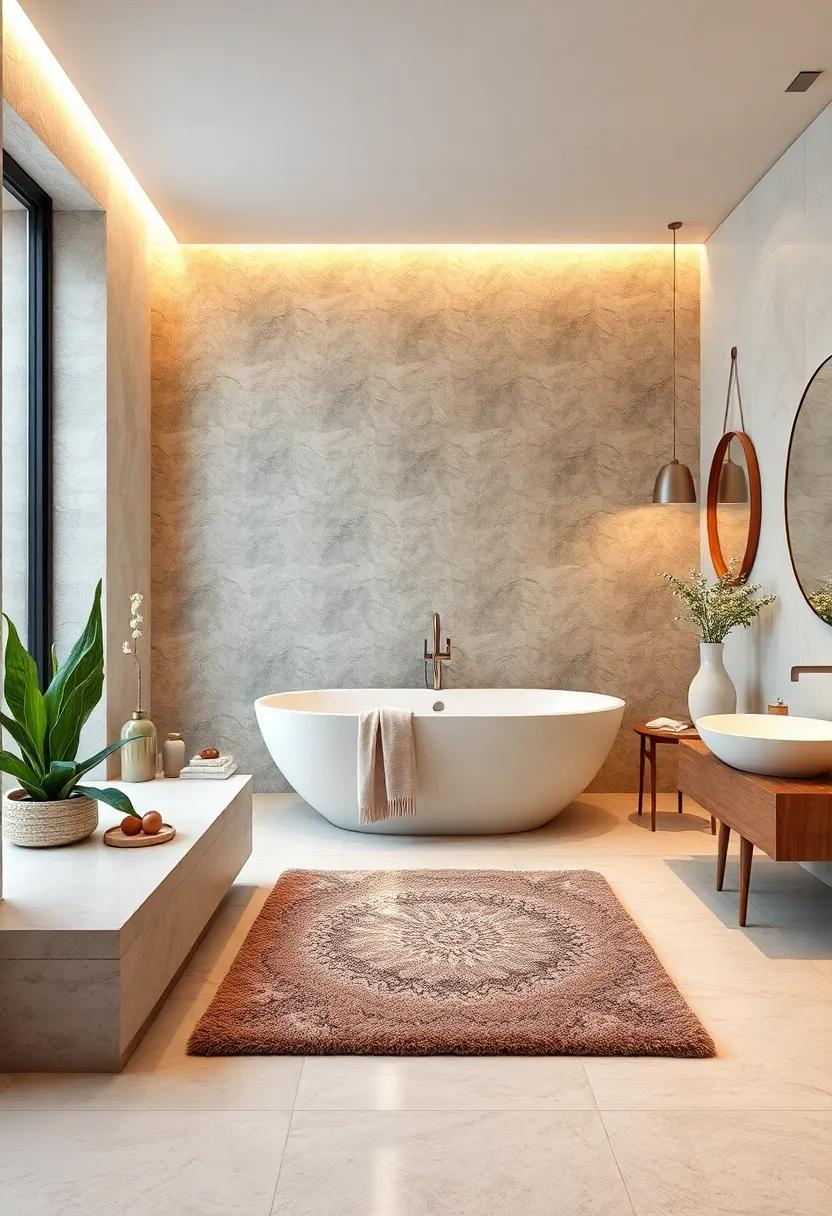 Elegant Bath Mats: Choose a luxurious ⁤bath mat ‍that feels soft underfoot, providing comfort and warmth after a shower