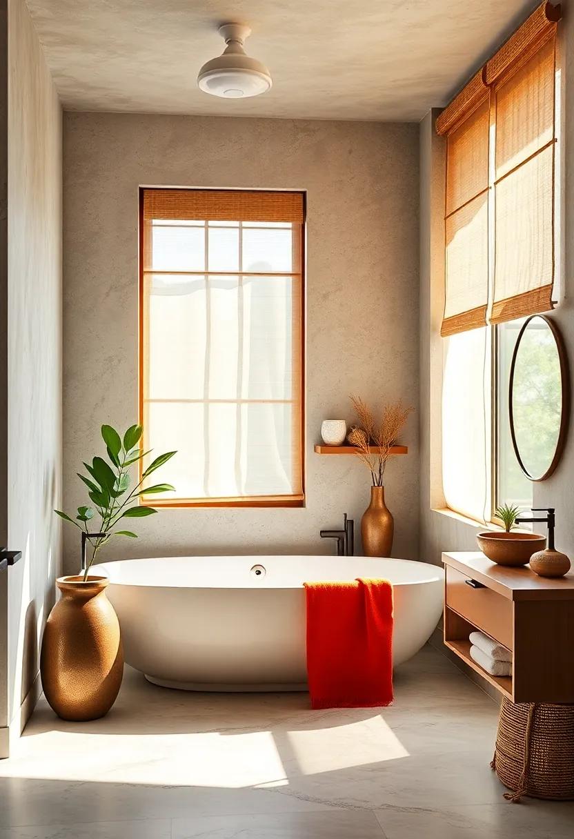Light and Airy Window Treatments: Hang sheer, soft fabric curtains‌ or natural woven‌ shades to filter light and maintain privacy without overwhelming the space
