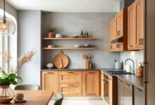 25 Inspiring Ideas for Light Gray Kitchen Walls Paired with Beautiful Oak Cabinets