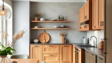 25 Inspiring Ideas for Light Gray Kitchen Walls Paired with Beautiful Oak Cabinets