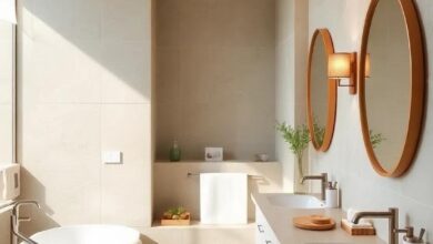 27 Coastal Bathroom Lighting Ideas Featuring Natural Material Fixtures for a Fresh Look