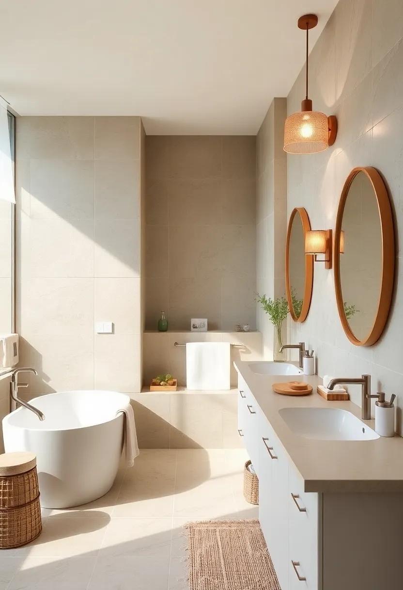 27 Coastal Bathroom Lighting Ideas Featuring Natural Material Fixtures for a Fresh Look