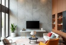 24 Stylish Elements for Elevating Your High-End Home Office with Terrazzo Flooring