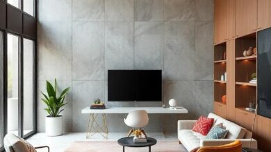 24 Stylish Elements for Elevating Your High-End Home Office with Terrazzo Flooring