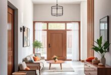 24 Stunning Mid-Century Modern Entryways Featuring Stylish Peg Rails