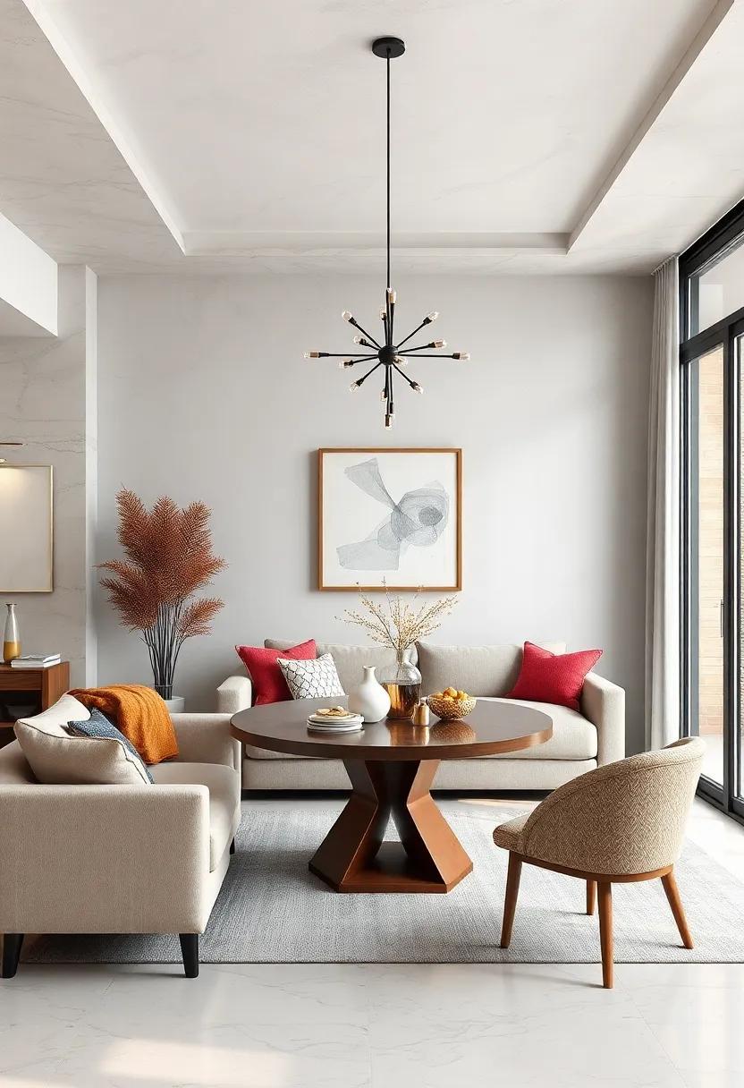 25 Stylish Ideas to Enhance Your Small Living Room with a Round Dining Table