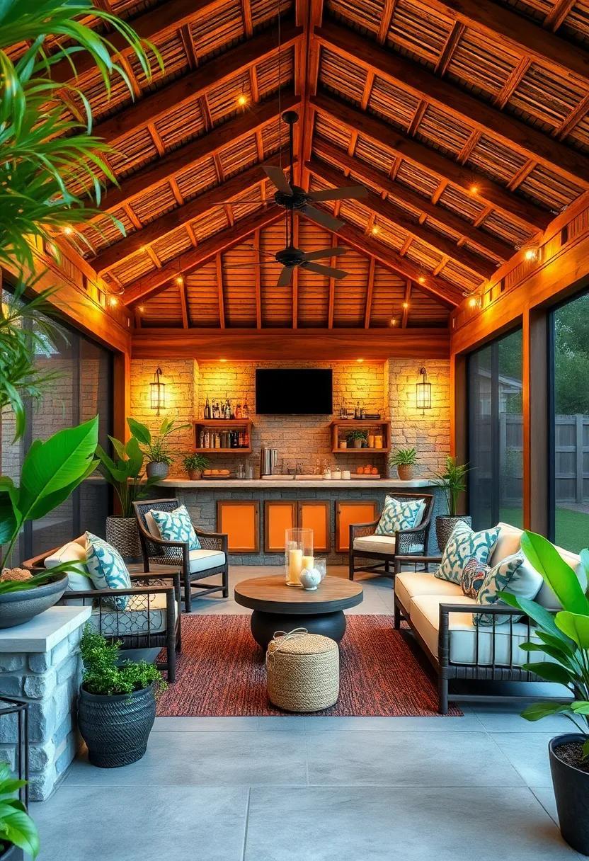 24 Screened Porch Bars with Tiki Hut Vibes for Ultimate Outdoor Relaxation