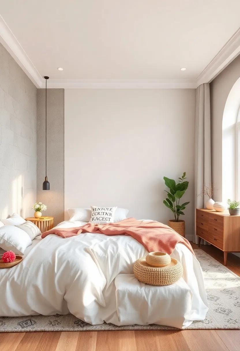 elegant Pearl White: give your bedroom a touch of sophistication with an elegant pearl white, enhancing light and creating an airy feel