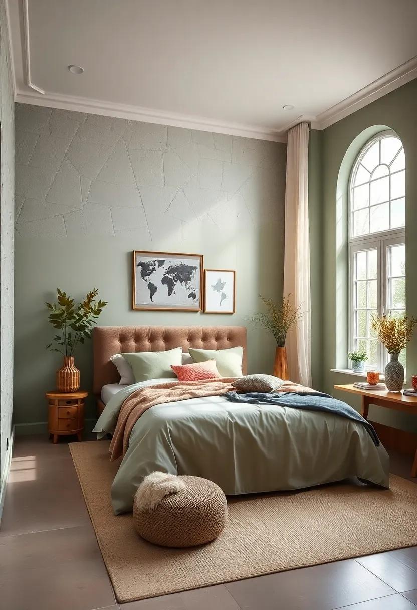 Sage Green: A soft sage green brings a sense of tranquility while fostering a connection to nature, perfect for relaxation