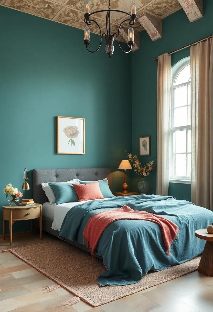 Vintage teal: A vintage-inspired teal creates a nostalgic charm, making any bedroom feel romantic and enchanting