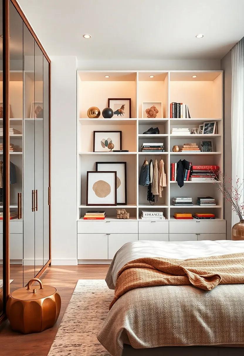 Artistic Arrangements: Curate an artful display by combining art pieces, fashion books, and personal treasures, turning your wardrobe into a gallery that tells your story