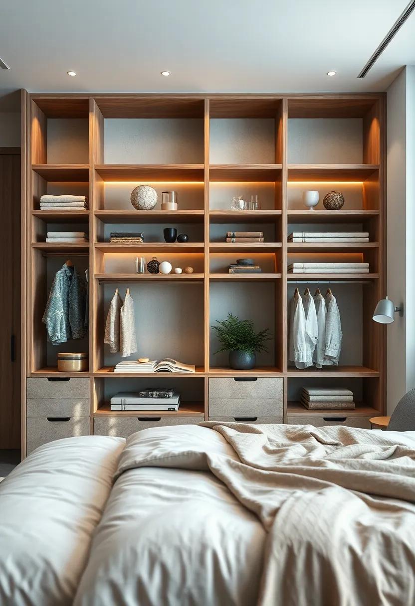 Layered Textures: Mix and match materials such as glass, wood, and fabric on your shelves, creating a dynamic and textured display that captivates the eye