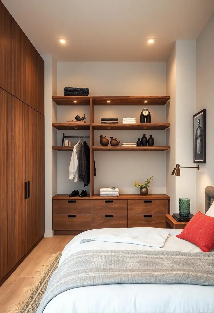 Rustic Charm: Incorporate reclaimed wood shelving to add warmth and character, blending storage with an earthy aesthetic that invites a cozy feel into your space