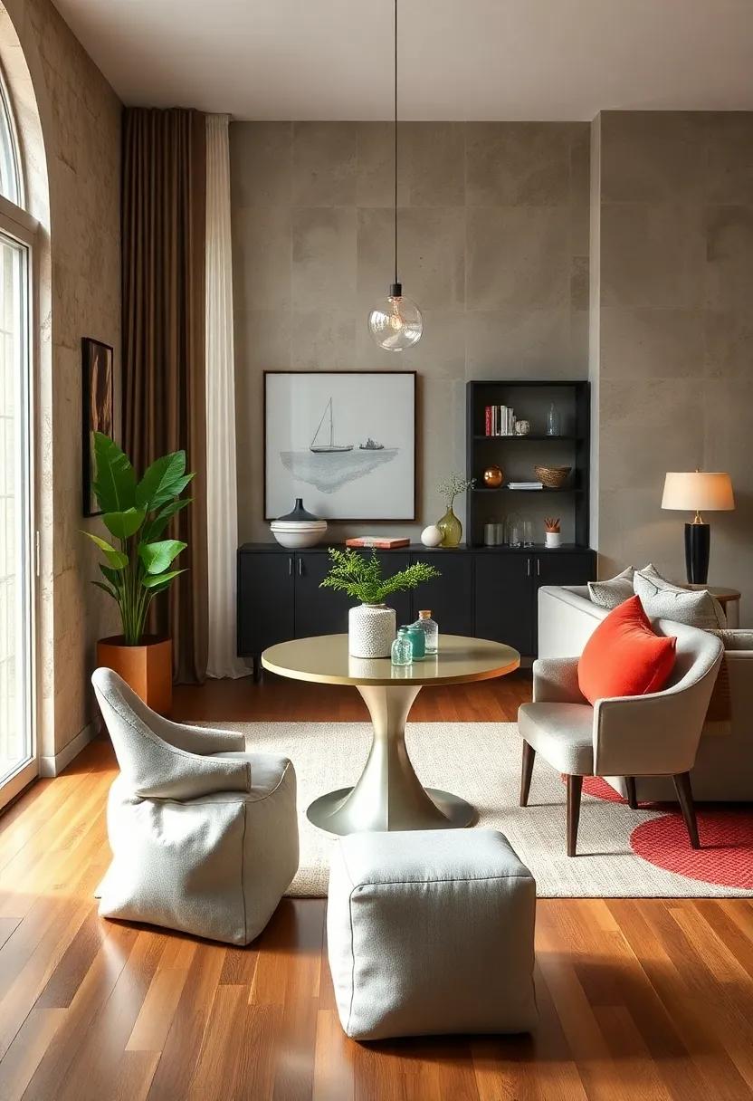 Multi-Purpose Cube Stool: These stools do double duty as extraâ seating â¤and stylish side tables, providing flexibility âŁfor small gatherings