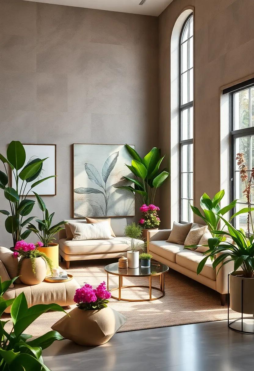 Infuse​ your living room with blooms by rotating seasonal ‍flowers, bringing vibrant colors and​ scents that ⁢enhance your mood throughout​ the year