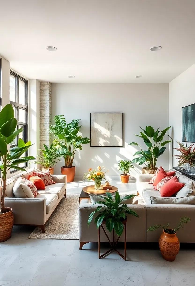 Use a combination of artificial and‌ live plants for low-maintenance options that still bring the beauty of nature indoors without the worry