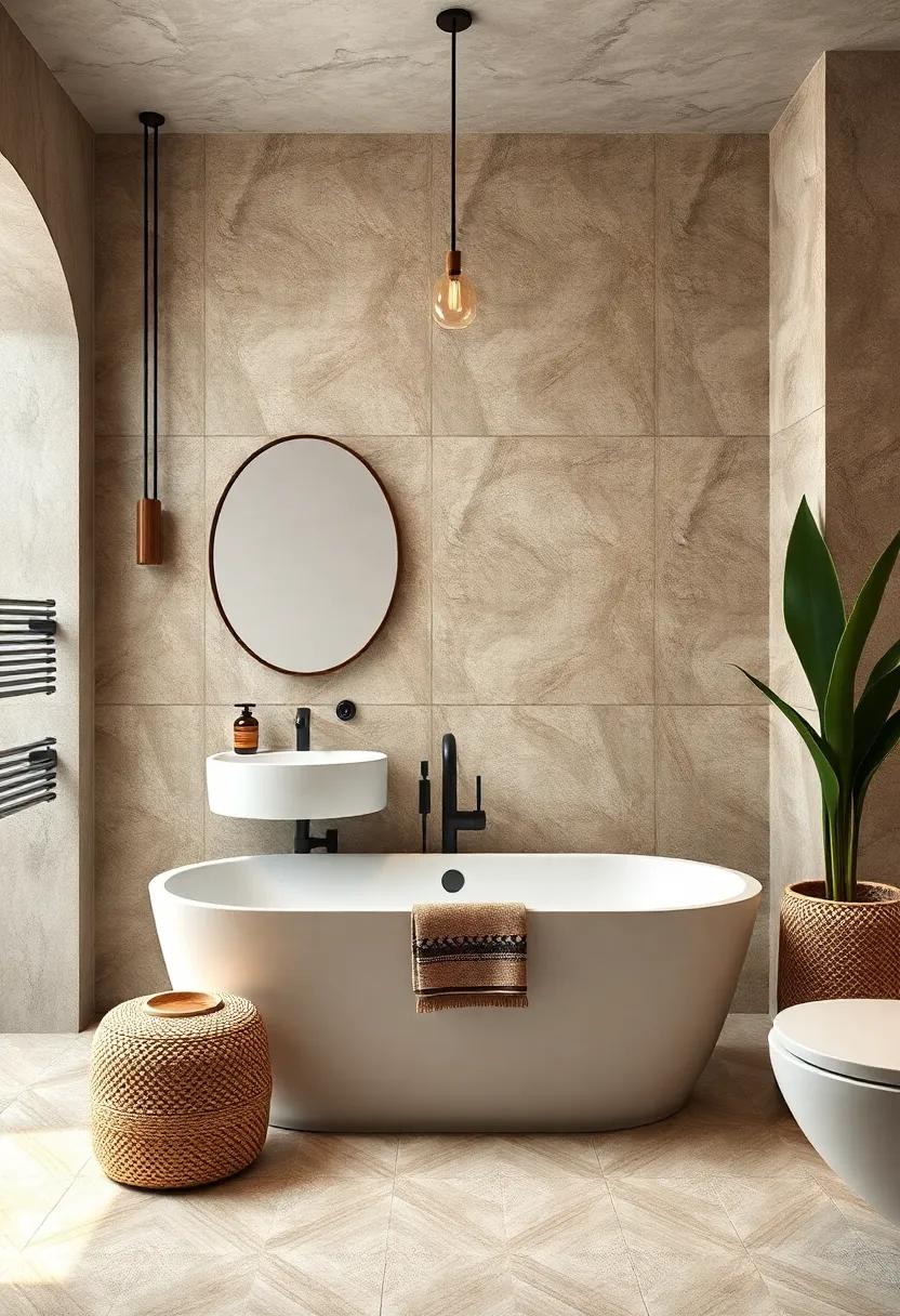 Geometric Wonderland: Explore the charm of geometric designs through angular mosaic patterns that add a contemporary edge to your bohemian retreat