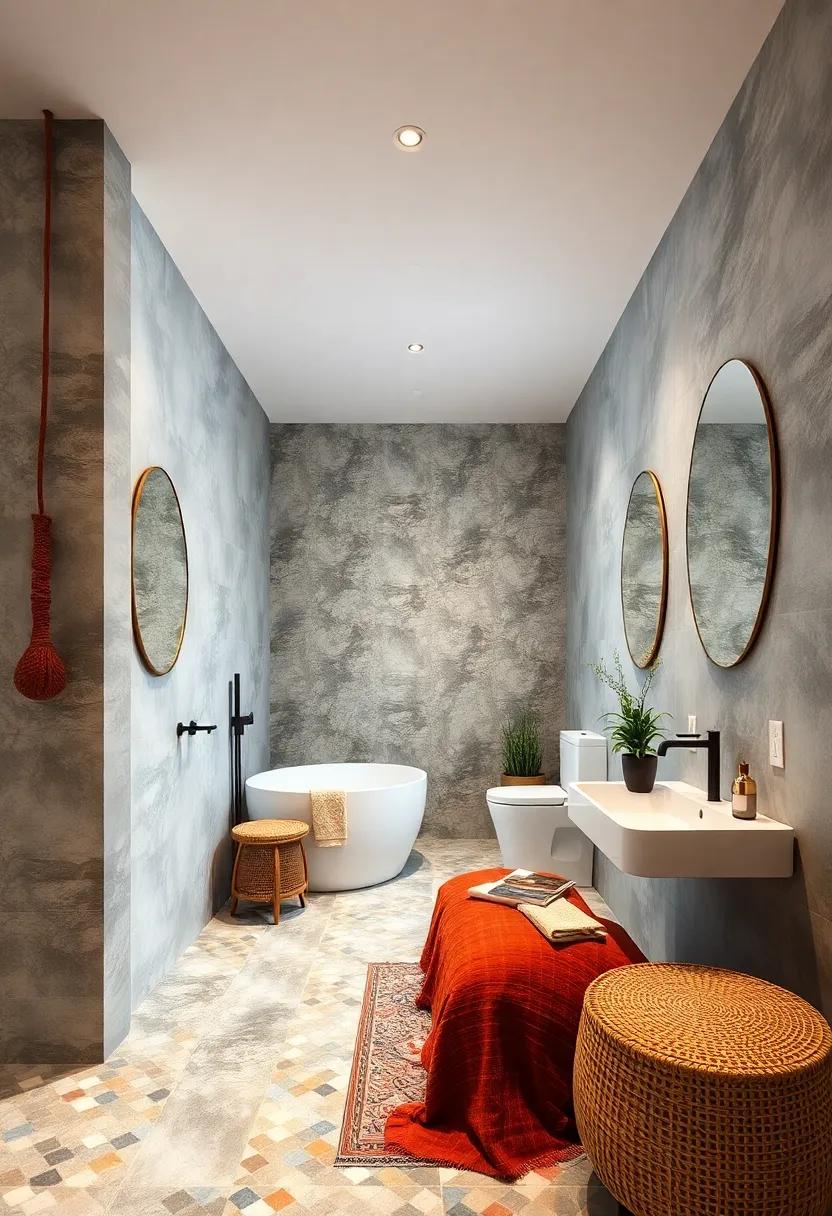 Textured Walls: Experiment with textured mosaic tiles that create a 3D effect, infusing your bathroom with depth and visual interest