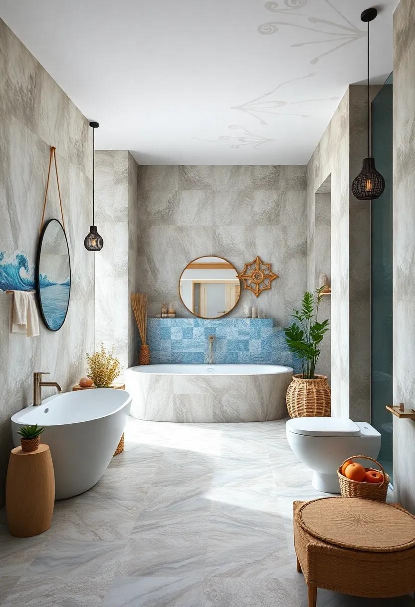 Oceanic Inspiration: Capture the essence of the beach with mosaic designs featuring waves, seashells, and aquatic colours to transport you to seaside bliss