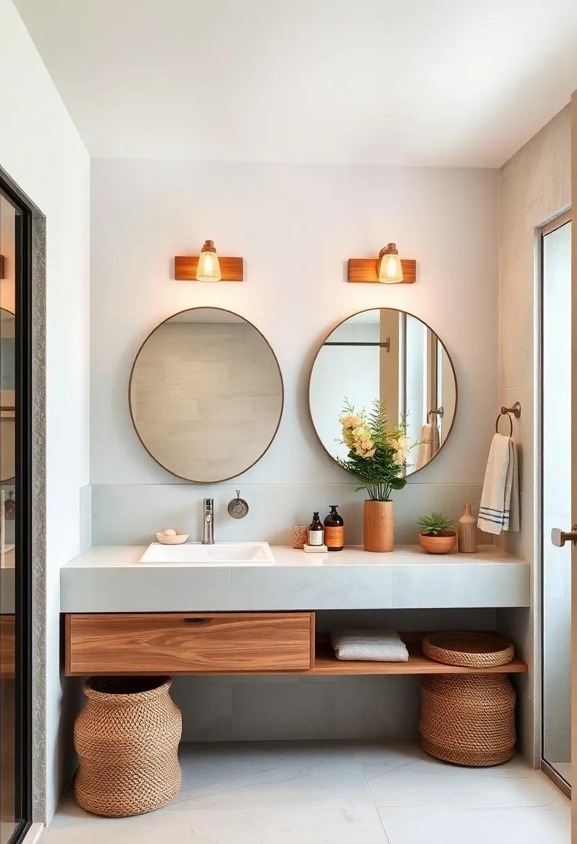 Teak Wood Vanity Lighting: Choose teak wood fixtures for a durable and stylish option that complements other natural materials