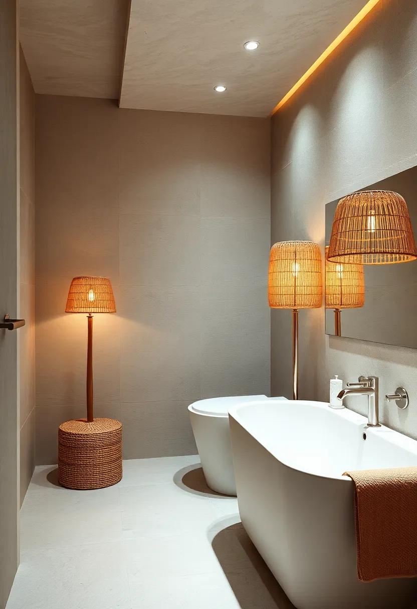 Natural Fiber standing Lamps: Position natural fiber standing lamps in a corner to illuminate the space while contributing to the theme