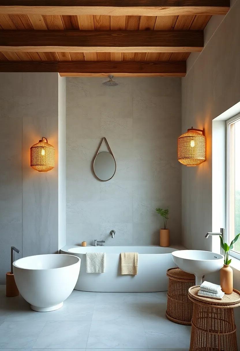 Rattan Wall Sconces: Incorporate rattan sconces for a boho-chic vibe that harmonizes perfectly with beach-inspired decor