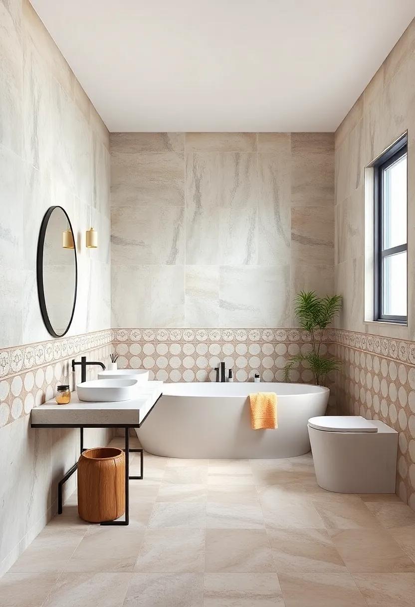 Smart Use of⁢ Borders: Frame your‍ space‍ with decorative​ border⁣ tiles ⁢that⁢ enhance the overall design while defining different ⁣areas within the bathroom