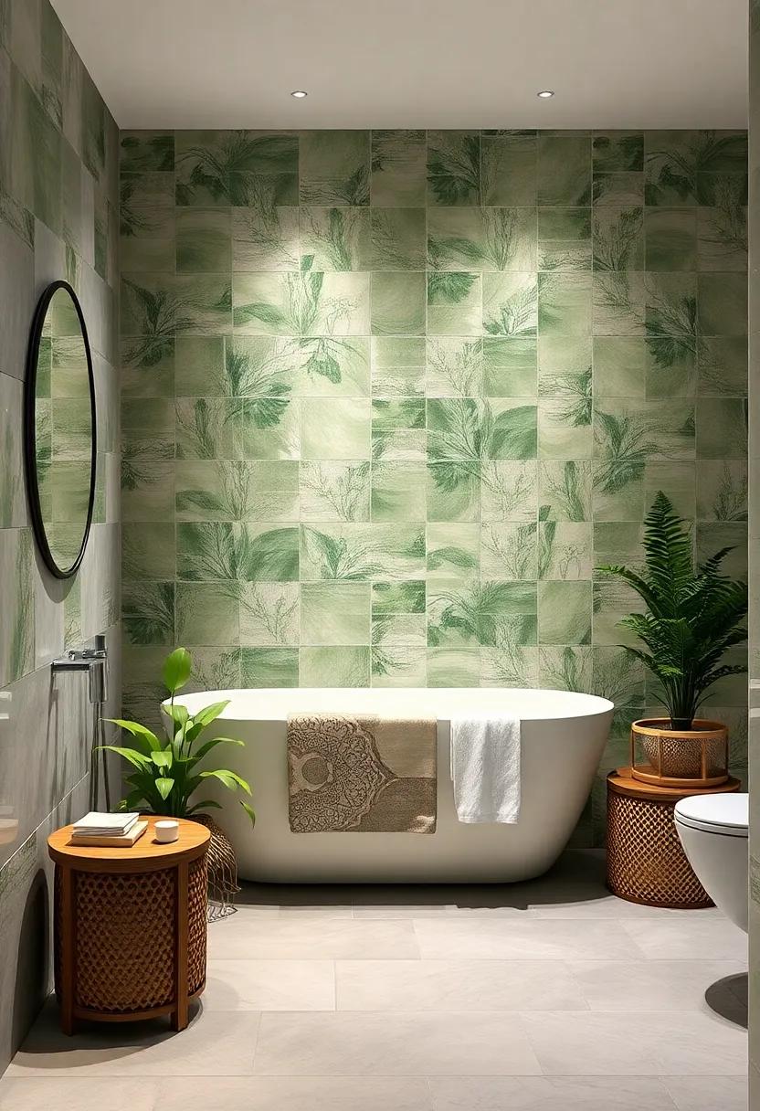 Nature-Inspired Greens: Incorporate tiles ‌with​ botanical motifs or soft green ⁤hues to bring⁤ a refreshing‍ vibe reminiscent of⁢ a peaceful ‌garden