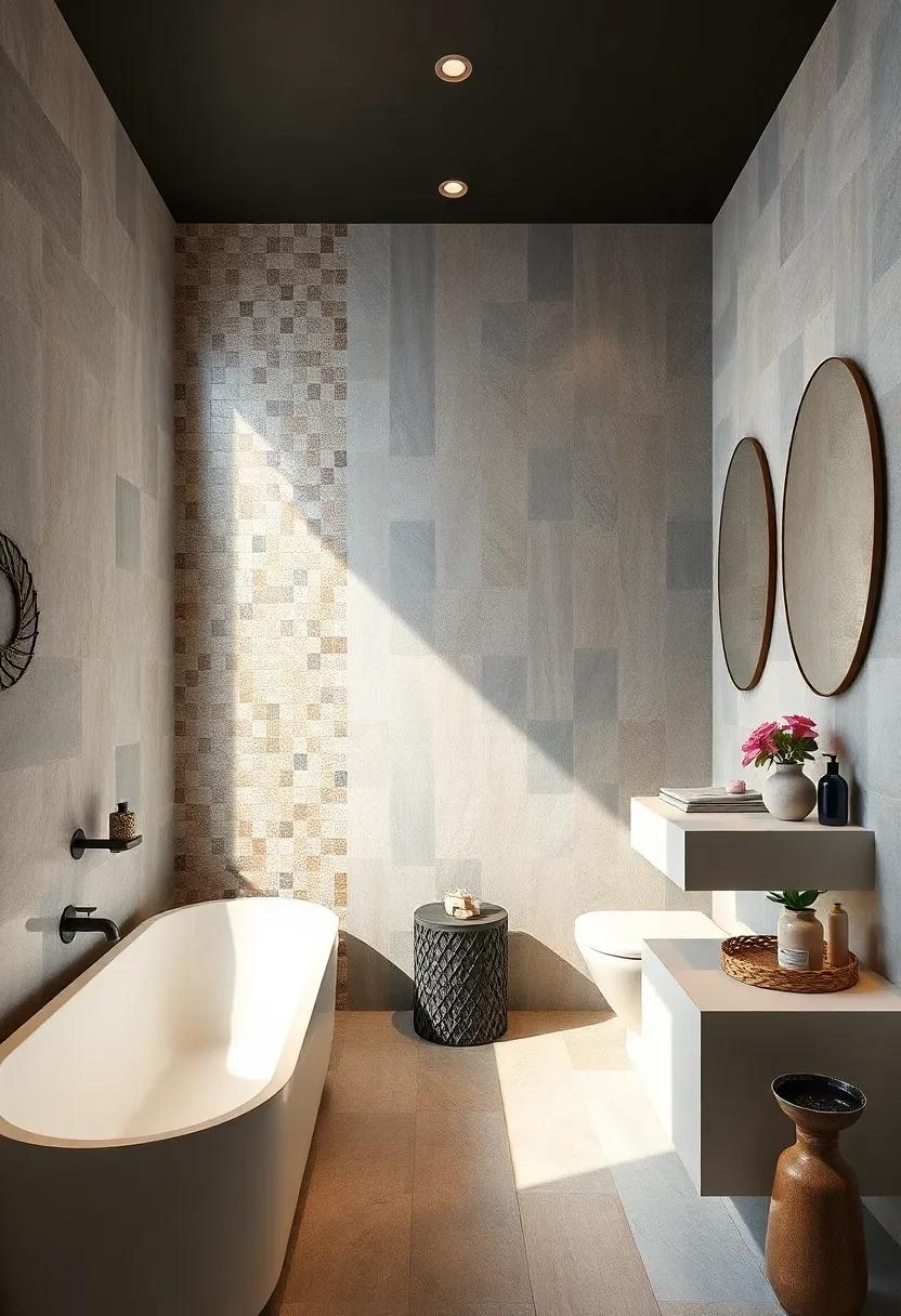 Mixed mosaic Techniques: ⁢Combine ​different ⁤mosaic styles and ⁤sizes ⁢for a unique touch that tells a ⁤story on your ⁢bathroom wall